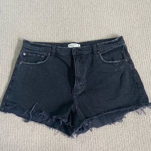 Abercrombie and fitch Black high waisted mom shorts